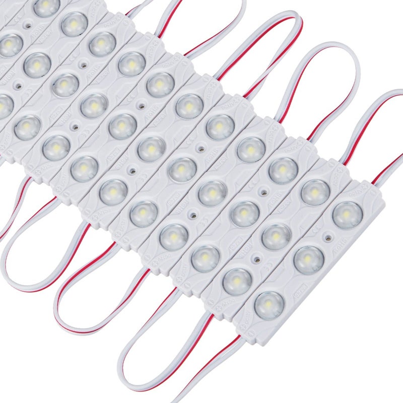 Q QINGCHEN 200 قطعة 160 درجة DC 12 فولت ضوء النهار الأبيض 0.72 واط وحدة LED حقن إضاءة خلفية 2835 SMD مقاومة للماء ضوء زخرفي لعلامة الحروف الإعلانية مع شريط لاصق خلفي - Image 1